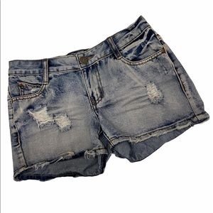$25🚨PARASUCO Distressed Denim Shorts Size 24